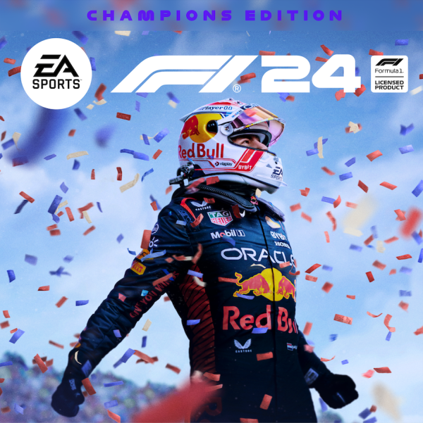 Max Verstappen geerd op cover EA SPORTS F1 24